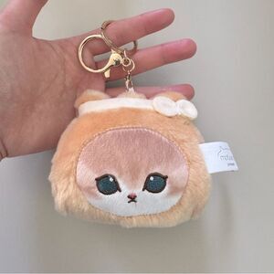 Mofusand Cat Fortune Dumpling Fuzzy Plush Keychain
